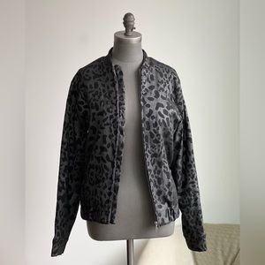 Leopard Print Bomber Blazer Women’s Small
